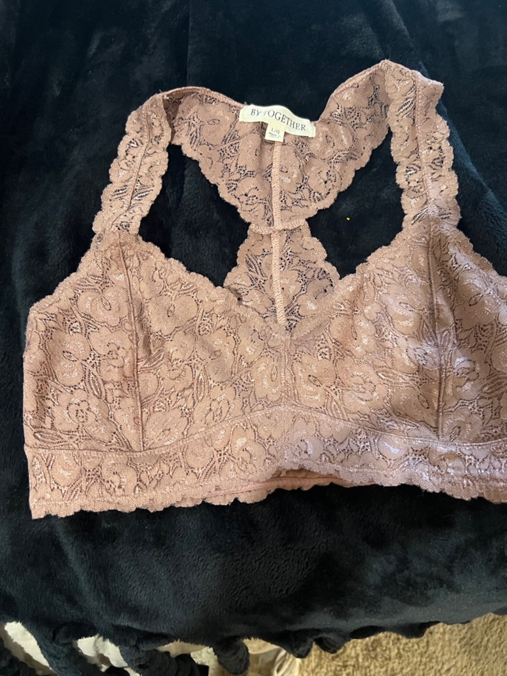 By Together Lace Bralette in Dusty Mauve